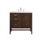 James Martin Vanities Addison 36in Single Vanity, Mid-Century Acacia w/ 3 CM White Zeus Quartz Top E444-V36-MCA-3WZ - alternate 1